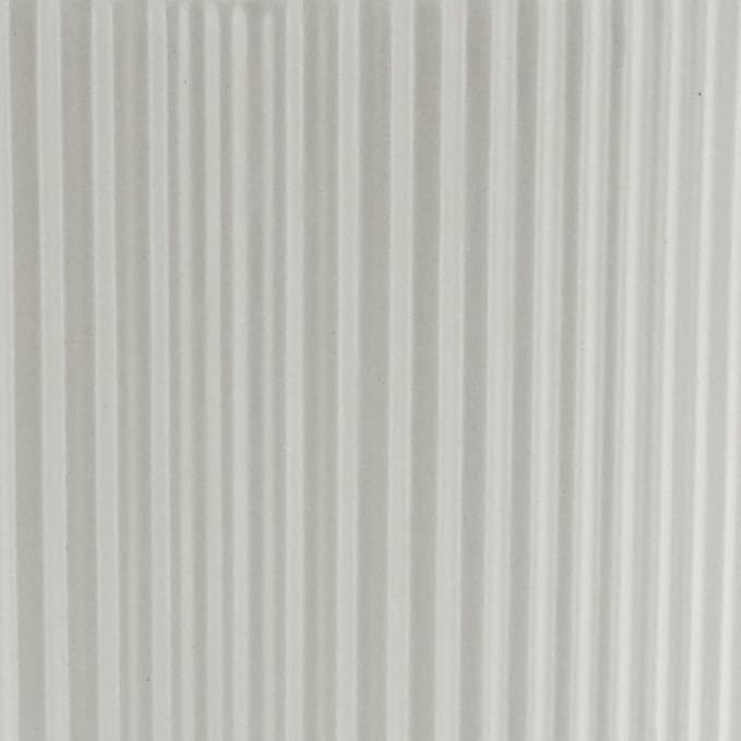 Amazon Basics Fluted Ceramic Round Planter, 10-Inch, White