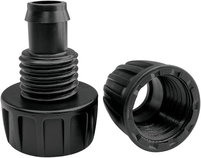 5 Pack 1/2 Inch Drip Irrigation Tubing to Faucet/Garden Hose Adapter, 3/4" GHT to 1/2" Drip Irrigation Fittings, Plastic 3/4 Inch Faucet Connector Garden Hose Adapter
