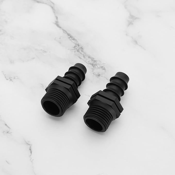SING F LTD 20pcs 16mm to 1/2 Inch Couplings Irrigation Hose Connector Garden Hose Connector Kit Barb Connector for Drip Irrigation System Garden Pipe Fitting