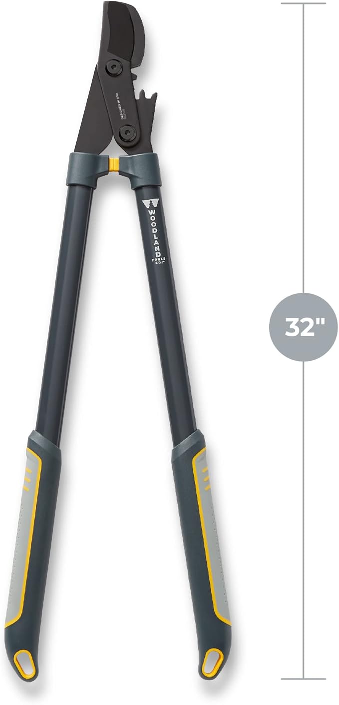 Woodland Tools Co. Super Duty 32" MaxForce Lopper – Gear-Powered Tree Cutter & Branch Trimmer for Effortless Pruning and Superior Gardening Performance