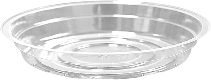 TRUEDAYS 8 Inch 5 Pack Clear Plant Saucers Flower Pot Tray Excellent for Indoor & Outdoor Plants