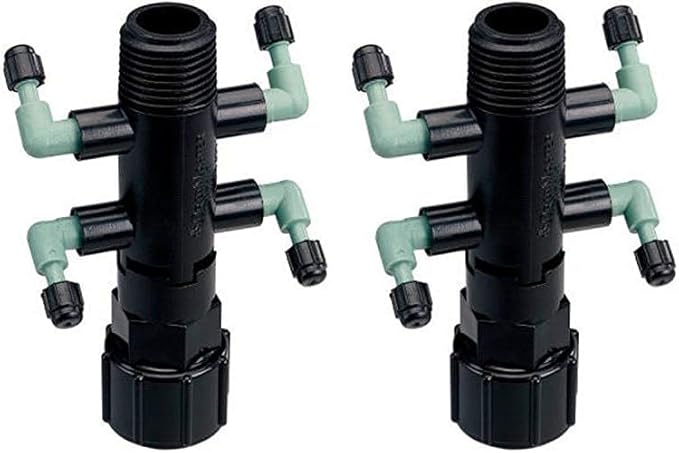 Orbit 67060 Quad Riser Adapter Manifold Full-Flow, Black (Pack of 2)