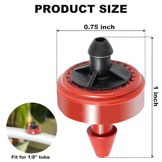 0.5 GPH Pressure Compensating Junior (PCJ) with Barb Outlet Dripper Emitters (50)
