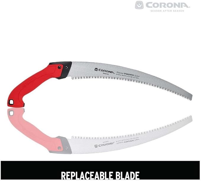 Corona Tools 14-Inch RazorTOOTH Pruning Saw | Tree Saw Designed for Single-Hand Use | Curved Blade Hand Saw | Cuts Branches Up to 8" in Diameter | RS16020