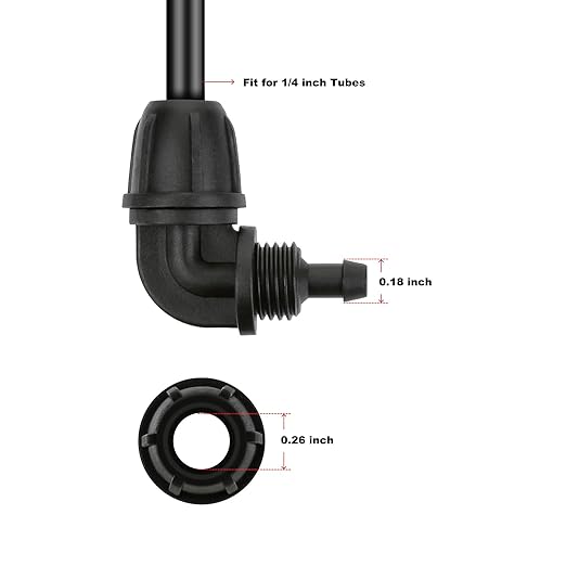 1/4" Drip Irrigation Fittings, Lock Barbed Drip Elbow Connectors for 1/4 Inch Drip Irrigation Tubing -Pack of 30
