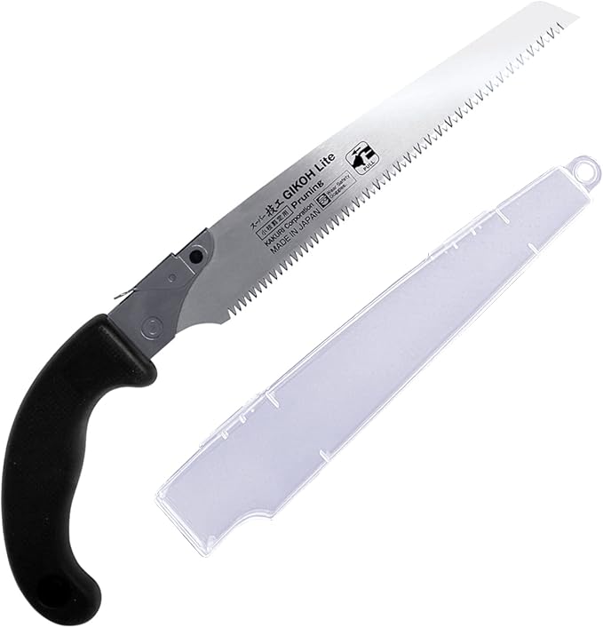 KAKURI Japanese Hand Saw [Tree Pruning] 8-1/4" Japanese Pull Saw with Blade Cover, Made in JAPAN