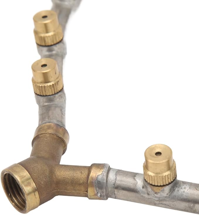 Multifunctional Annular Nozzle, G3/8 Female Thread Multi Head Ring Shaped Atomizing Nozzle, Rotating Nozzle for Garden Agricultural Irrigation(20 heads Heart shape)