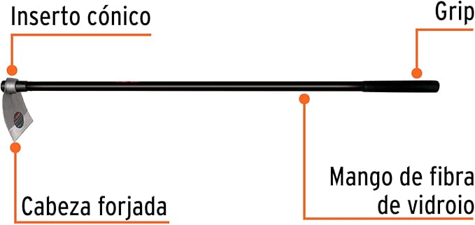 TRUPER AL-1M Round Eye Hoes w/ 54" Handle 1.6Lb (0.72Kg)