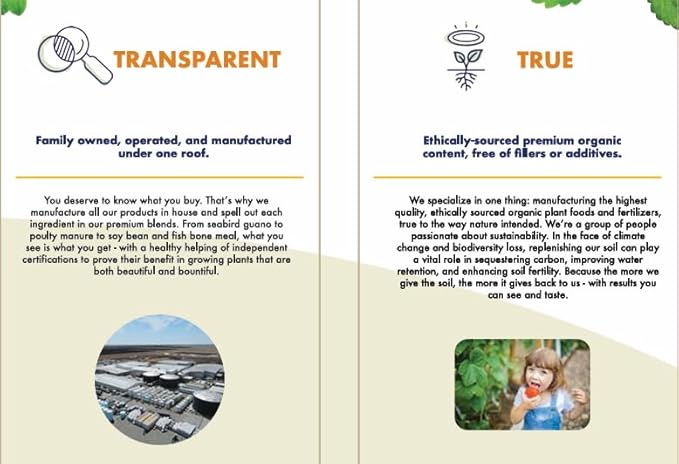 True Organic Rose & Flower Food – Organic Fertilizer for Stunning Blooms – 4lb Bag Covers 70 Sq. Ft.