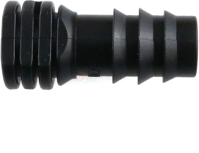 12pcs Black Irrigation Fittings End Plugs POM Plastic End Plugs for 1/2inch Drip Tubing - Barbed Connectors (Fits Most Brands 16mm .520 ID and Compatible Drip or Sprinkler Systems)