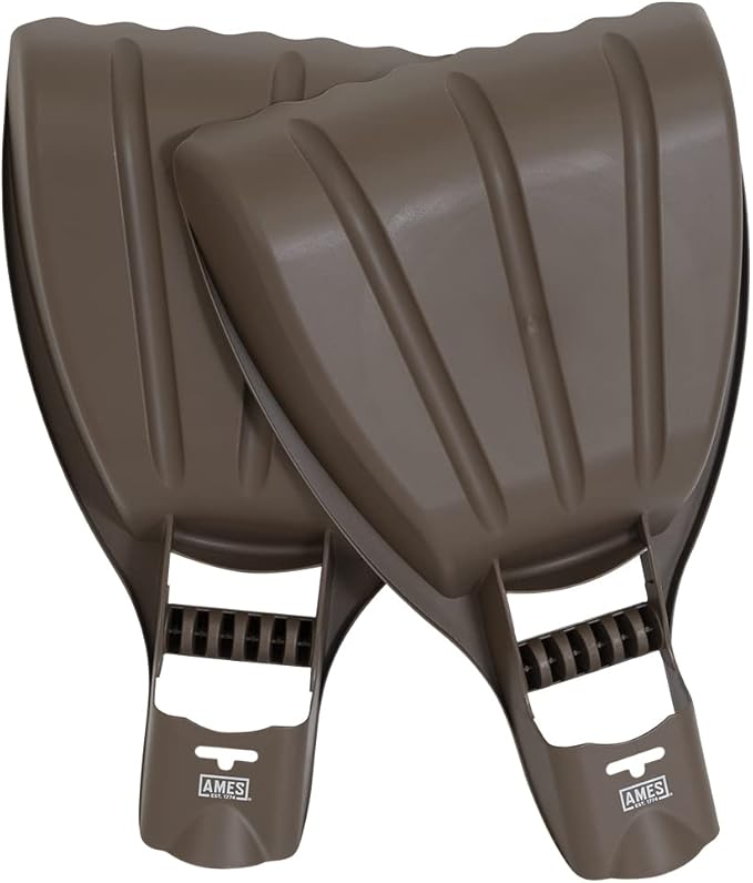 AMES Leaf Scoops Hand Rake Set with Collapsible Pop-Up Garden Waste Bag for Collecting Leaves, Mulch and Debris