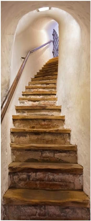 3D Door Stickers Murals - Peel & Stick - Stairs & Wall - Self-Adhesive Decals - Removable PVC Waterproof Door Poster - Bedroom & Living Room - 37.4" x 84.6"