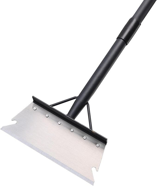 Pragmatist Garden Shovel, Snow Shovel, Ice Scraper, Multifunctional Cleaning Shovel with 59" Adjustable Handle Heavy Duty Garden Tool Cleaning Shovel for Lawn Edging, Scraping, Weed and Ice Removal