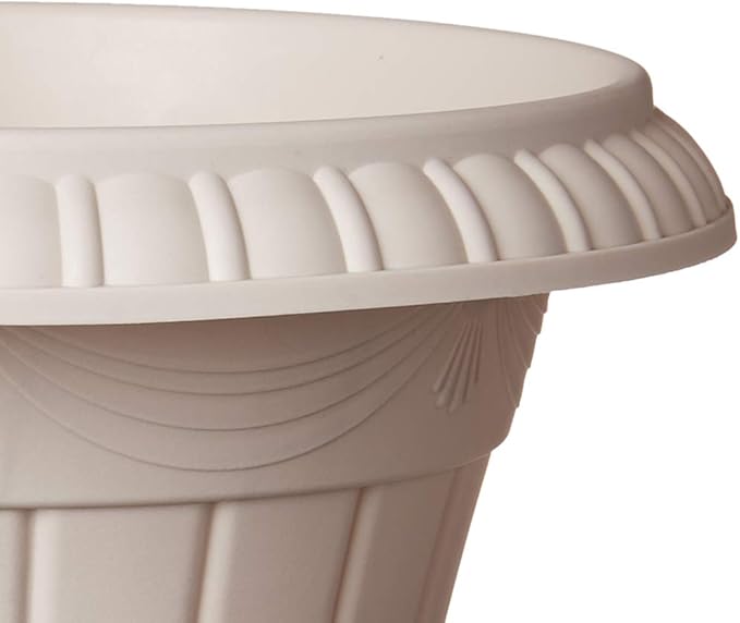 PL20TP Classic Traditional Plastic Urn Planter Indoor/Outdoor, 10" x 12", Taupe