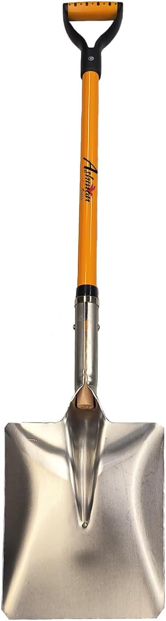 Ashman Snow Shovel with Large Scoop and Heavy Duty Handle (1 Pack)