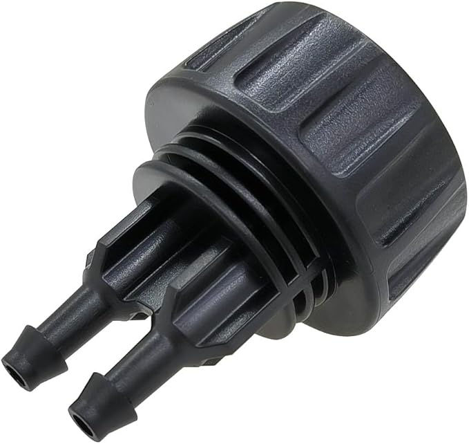 Hooshing 4PCS 1/4 Inch Drip Irrigation Tubing to Faucet Garden Hose Adapters Convert 3/4 Inch to 1/4 Inch 2 Barbs Drip Hose Connectors Fittings for Garden Supplies