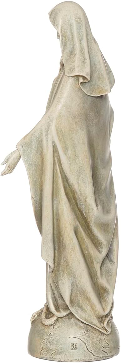Joseph's Studio by Roman Inc., Our Lady of Grace, Garden Collection, Religious Statue, Holy Family, Memorial, Angel, Patron Saint, Garden Décor (14x5x3)