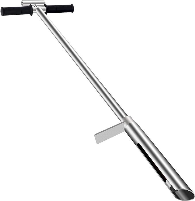 HOMIER 40"(1 Meter) Soil Sampler Probe 304 Stainless Steel with Ejector and Foot Pedal