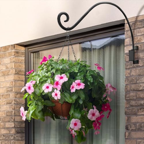 Qiang Ni Swivel Plant Hanger Bracket: Bird Feeder Hanger for Outdoor Wall Mount (22 - A, 22 Inch)