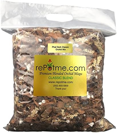 rePotme Orchid Potting Mix, Phalaenopsis Dark Classic Orchid Mix (Standard Bag) - Hand Blended in The USA