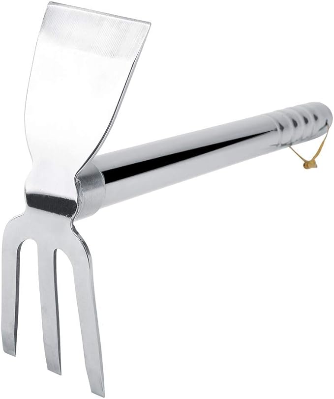 Gardening Rakes Shovel,Digging Hoe Garden Tools 2 in 1 Hoe and Rake,Heavy Duty Stainless Steel Vegetable Flower Planting Digging Gadget (Hoe and Rake)