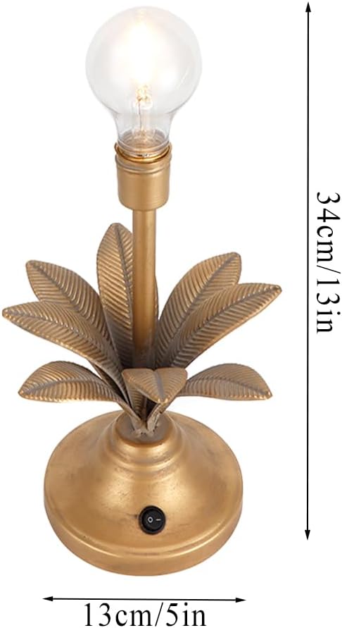 JHY DESIGN Battery Operated Lamp 13''H Vintage Decorative Cordless Lamp with LED Bulb Small Table Lamp for Bedroom Living Room Bedroom Kitchen Wedding Patio Home Decor(Antique Gold)