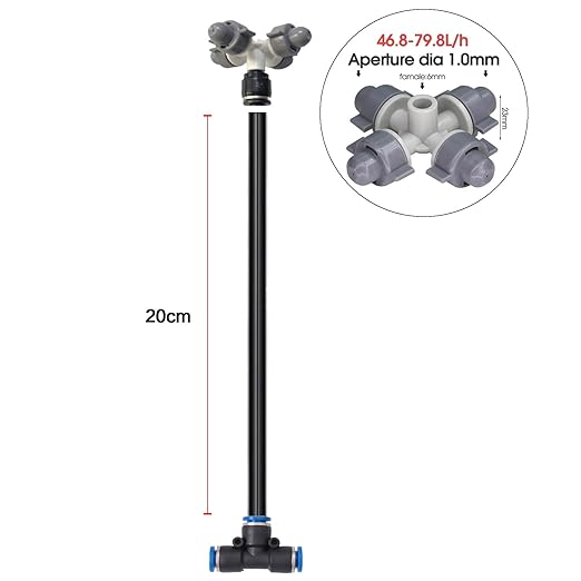 New drip Irrigation kit, Automatic Garden Watering System, Quick Connector and 360-degree Bending Dropper atomizing Copper Nozzle, Garden Plant Lawn Courtyard Watering System. (Cross Atomization)