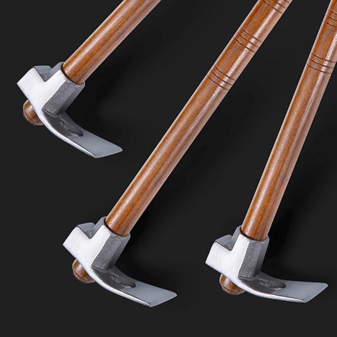 Garden Hoe Tool Small Action Hoe, Loosening Soil and Weeding,Knockable and Removable Nails,Hand Long Handle Weed Garden Tool,Digging and Rooting (6.29in×2.95in,1.80lb)