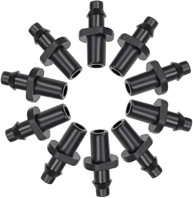 uxcell Single Barb Drip Pipe Connector 4/7mm Hose Fitting for Garden Agricultural Irrigation System, Plastic 20pcs