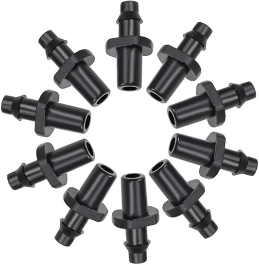 uxcell Single Barb Drip Pipe Connector 4/7mm Hose Fitting for Garden Agricultural Irrigation System, Plastic 20pcs