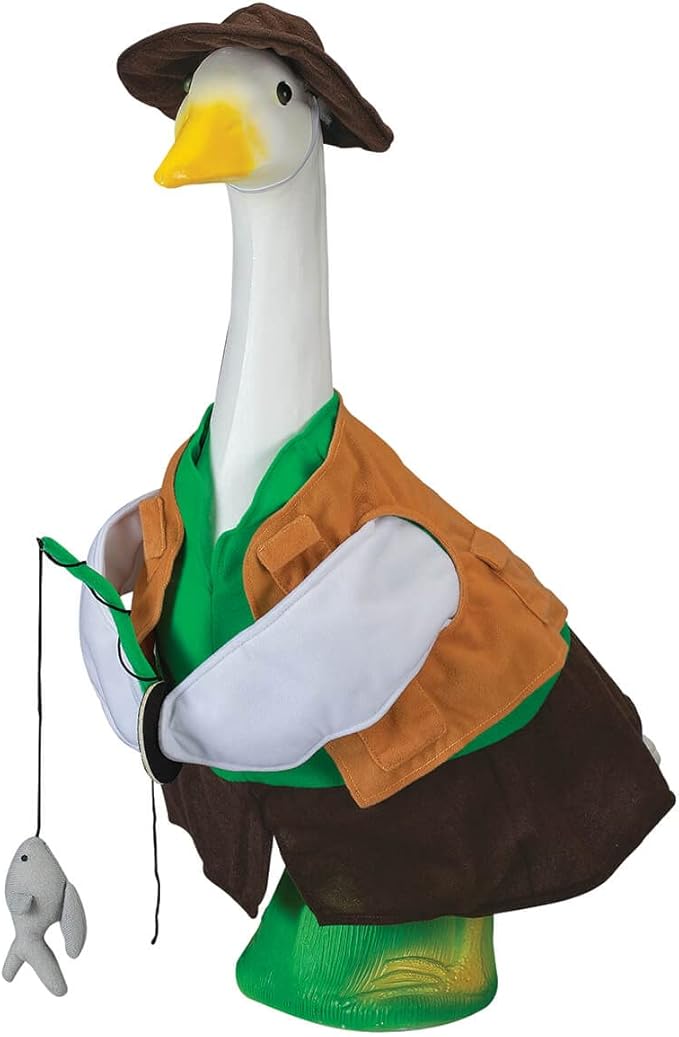Miles Kimball Fishing Goose Outfit by GagglevilleTM, Fits Large 23" H Statue