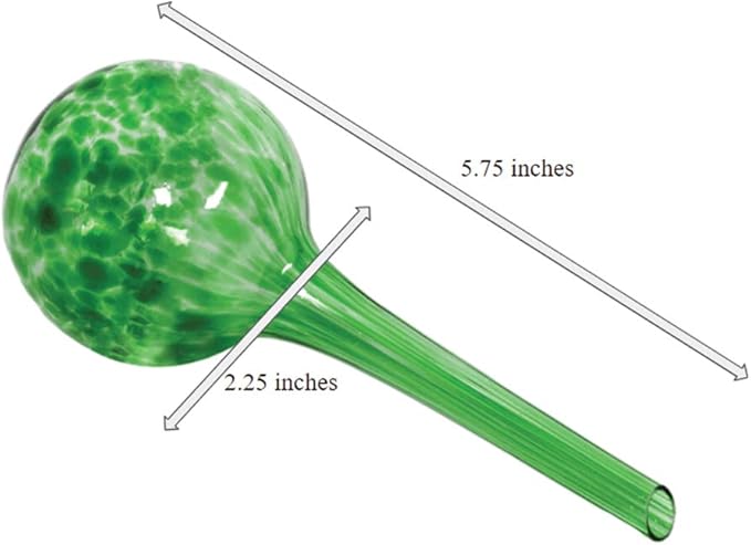 Evelots Plant Watering Globes (6 Pack) - Hand Blown Glass - Automatic Water Irrigation System - Indoor/Outdoor - Leave Your Home Worry Free