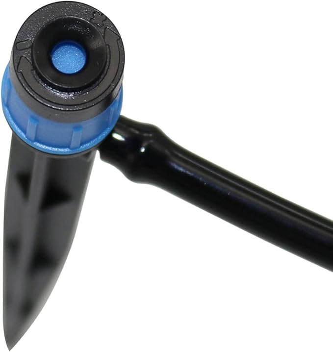 Lxcom Lighting Irrigation Drippers Drip Emitters Micro Spray Adjustable 360 Degree Full Circle Pattern Water Flow Irrigation Drippers Micro Bubbler Sprinkler Drip System Parts Drip Irrigation, 50 Pack