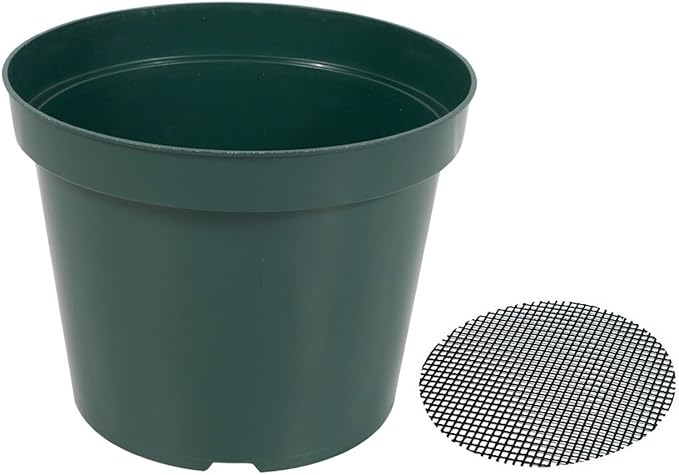 40 Pack 4 Inch Plastic Nursery Pots with Mesh Pad, Thick Sturdy Plastic Plant Pots with Drainage Holes Indoor/Ourdoor Flower Planter Pots, Green