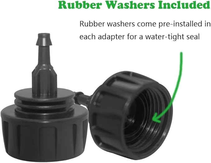 Hooshing 4PCS 1/4 Inch Drip Irrigation Tubing to Faucet Garden Hose Adapter 3/4" to 1/4" Irrigation Hose Adapter Reusable Connector Fittings for Garden Supplies