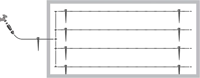 Rain Bird GARDENKIT Drip Irrigation Raised Bed Garden Watering Kit