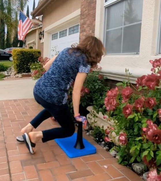 Mobility Aid Tool Help-Me-Up Garden Kneeling pad with Support Post Handle Grip to Reduce Knee and Back Stress. to Help with Kneeling Exercising or Physical Therapy.