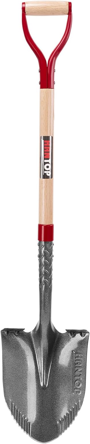 Garden Shovel Round Digging Shovel Heavy Duty Shovel for Digging Trenching Gardening Camping, 43 inches