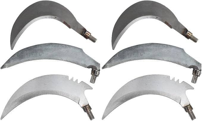 DOITOOL Gardening Sickle 6pcs Carbon Harvest Weeder Weeders Handle Heads Sickles Hand Replacement Steel Tools Chopping Fishing Parts Manual Gardening Without Accessories Weeding Supplies