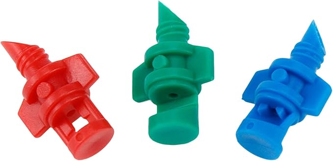 Coshar 120Pcs Mini Sprinkler Sprayer, 90/180/360 Degree Micro Sprayer Misting Nozzle Garden Lawn Irrigation Water Spray System Accessories, with Punch Tool