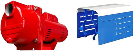Red Lion 97101001 1 HP 63 GPM Sprinkler Pump with Blue Devil Adjustable Motor Cover Bundle