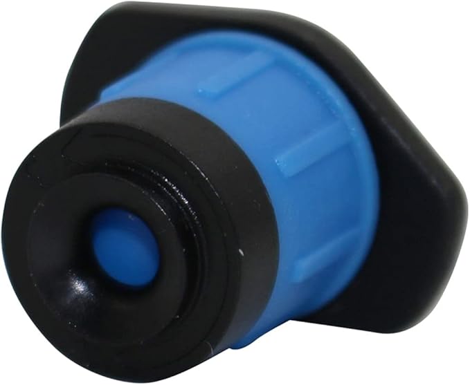 Juzizj 100 Pack Adjustable Irrigation Drippers 1/4 Inch Emitter Dripper 360 Degree Full Circle Pattern Water Flow Drip Emitter Micro Drip Irrigation Sprinklers for Home Garden Lawn(Blue)
