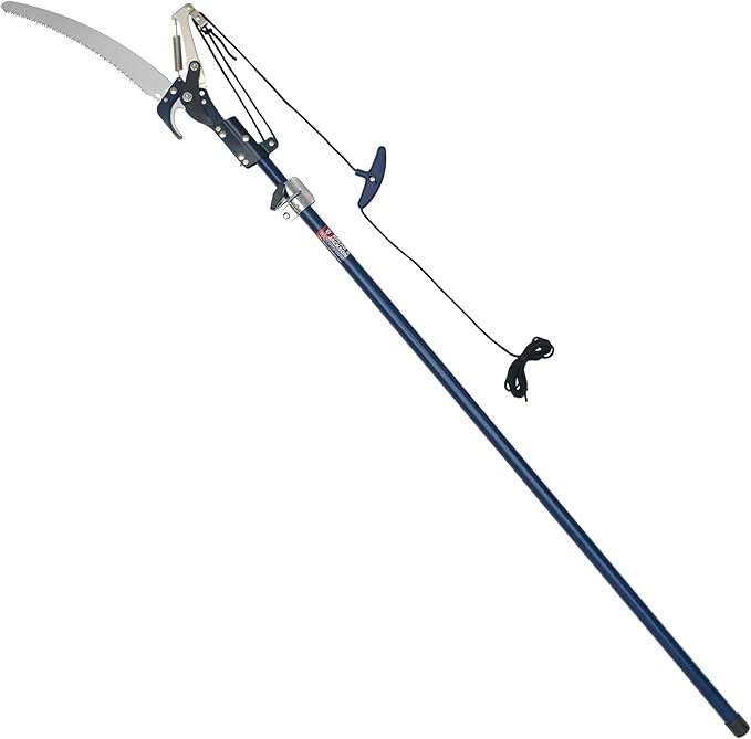 Spear & Jackson 4930FZ Razorsharp Telescopic Tree Pruner, Extendable Pole Handle for Removing High Branches, Sharp Saw Blade for Cutting Thick Limbs and Powerful Pull Cord Lopper for Light Trimming