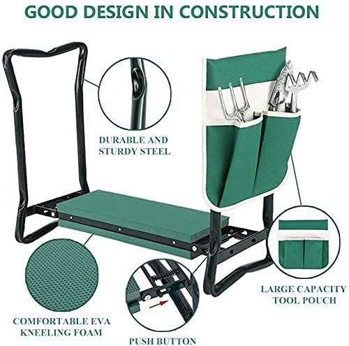 BESTHLS Garden Kneeler and Seat - Heavy Duty Folding Stool for Gardening, Protects Knees and Back, Supports up to 330 lbs - Ideal for Gardeners