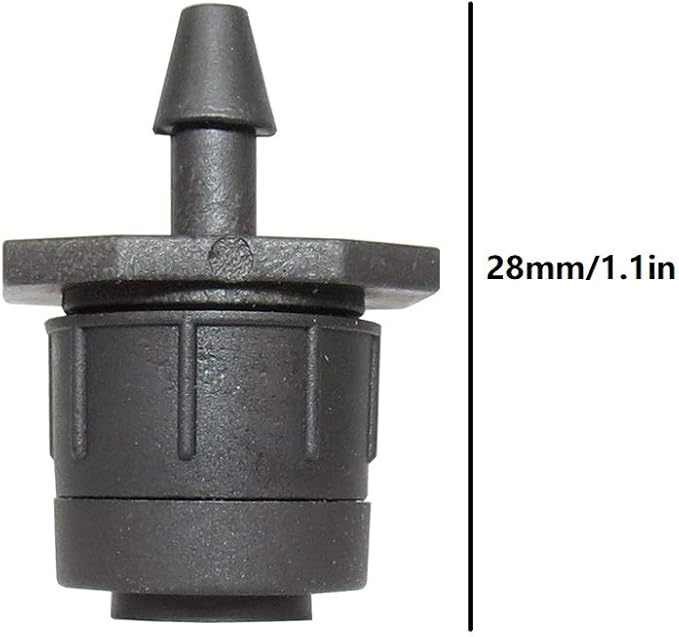 Lxcom Lighting 100 Pcs Irrigation Drippers Adjustable Drip Emitter Micro Spray 360 Degree Full Circle Pattern Water Flow Irrigation Drippers Sprinkler Drip Watering System Parts Drip Irrigation(Black)