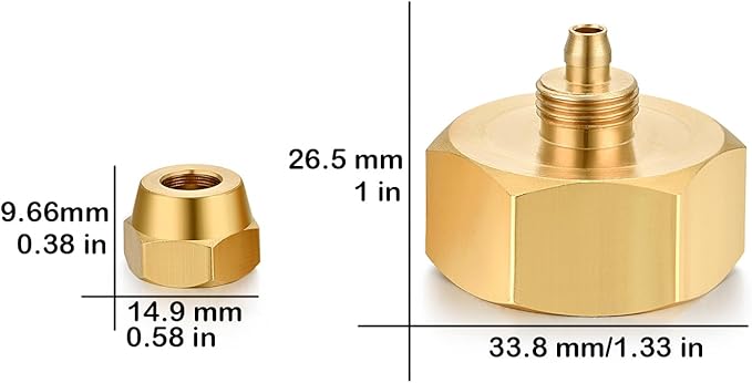 Garden Hose Drip irrigation Adapter,Brass 3/4"GHT Female Thread to 1/4 Water Hose drip irrigation fittings hose fittings (1 Set)