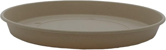 The HC Companies 17.5 Inch Round Prima Plastic Plant Saucer - Indoor Outdoor Plant Trays for Pots - 17.8 Inchx17.8 Inchx2.01 Inch in Sandstone