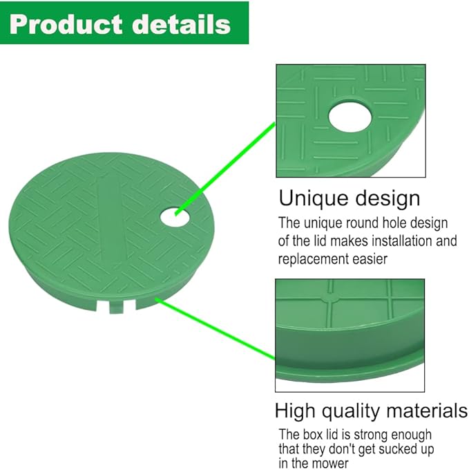 Bandelt Sprinkler Valve Box Cover Lid for Automatic Irrigation Water System Lawn, Yard, Outside ID 5.5" OD 6"-4 Pack