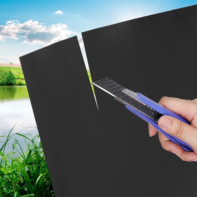 Pond Liners 20 x 25 Feet, Easy Cutting LDPE Pond Liner 20 Mil, High Preformed Koi Pond Liner for Ponds, Streams, Fountains and Garden Waterfall