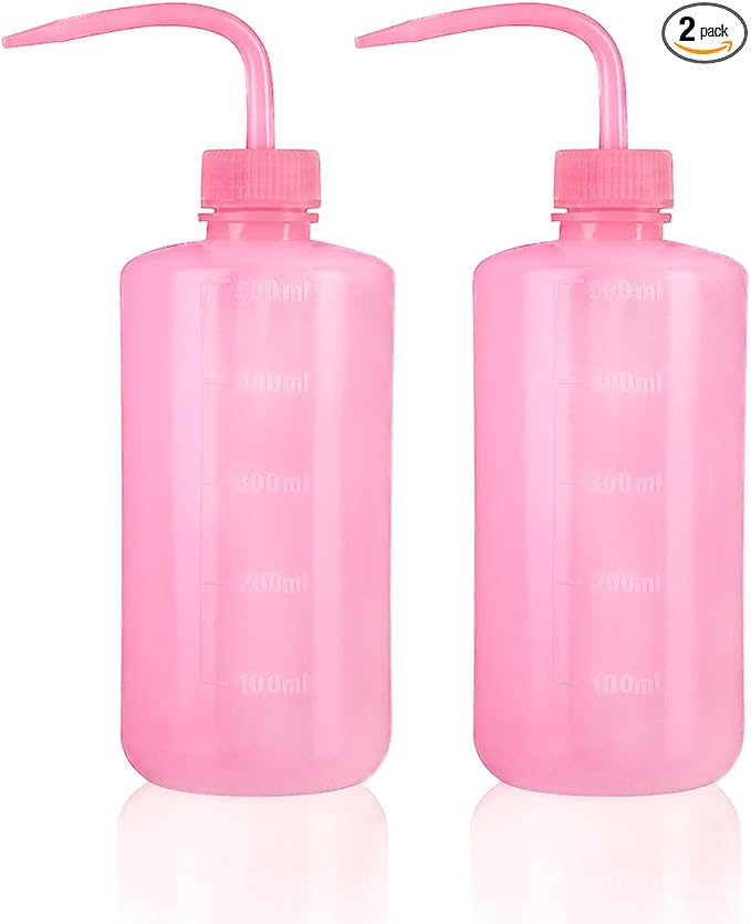 Oubest Squeeze Bottles Succulent Watering Bottle 500ml Pink Water Squirt Irrigation Bottle Squeeze Sprinkling Can Plastic Wash Plant Bottle 2pc